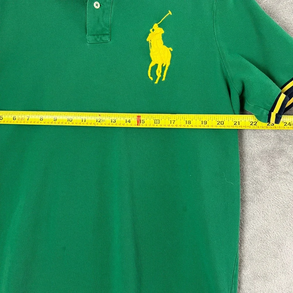 Polo Ralph Lauren Big Pony Polo Shirt Mens L Contrast Collar Preppy Classic